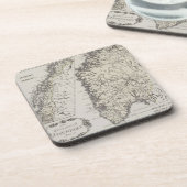 ノルウェーの旧式な地図 コースター (左側)