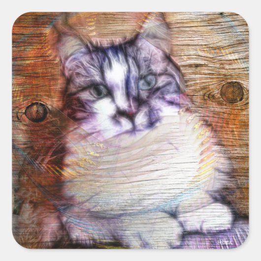 ノルウェーの木材 スクエアシール (正面)