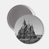 ノルウェーの木造教会 マグネット (正面/裏面)