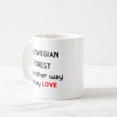 ノルウェーの森のラブコーヒーマグ コーヒーマグカップ (正面左)