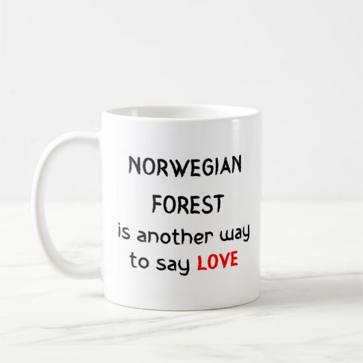 ノルウェーの森のラブコーヒーマグ コーヒーマグカップ (左)