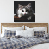 ノルウェーの森の子猫 キャンバスプリント (インサイチュ (寝室))