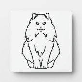 ノルウェーの森の猫の漫画 フォトプラーク (正面)