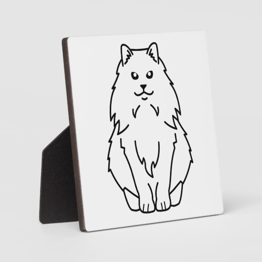 ノルウェーの森の猫の漫画 フォトプラーク (正面)