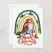 ノルウェーの森の猫メリークリスマス シーズンポストカード (正面/裏面)