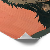 ノルウェーの森の猫モダン芸術 ポスター (角)