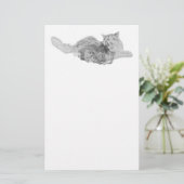 ノルウェーの森の猫 便箋 (スタンド正面)