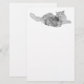 ノルウェーの森の猫 便箋 (正面/裏面)