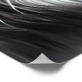 ノルウェーの森の猫(白黒) ポスター (角)