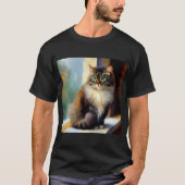ノルウェーの森の猫 Tシャツ (正面)