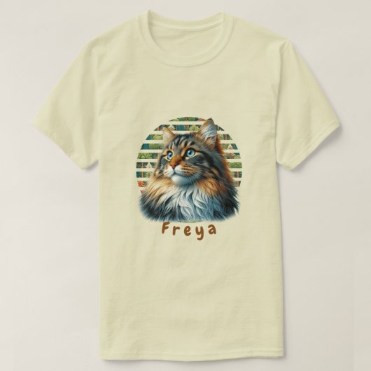 ノルウェーの森の猫Tシャツ Tシャツ (デザイン正面)