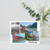 ノルウェーの様々な風景を持つポストカード ポストカード (スタンド正面)