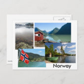 ノルウェーの様々な風景を持つポストカード ポストカード (正面/裏面)