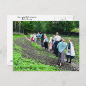 ノルウェーの民俗博物館のノルウェーの学童 ポストカード (正面/裏面)