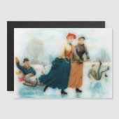 ノルウェーの氷のスケートで滑る-おもしろいヴィンテージ・グラフィックス (正面/裏面)