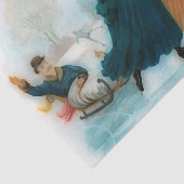 ノルウェーの氷のスケートで滑る-おもしろいヴィンテージ・グラフィックス 薄葉紙 (詳細)