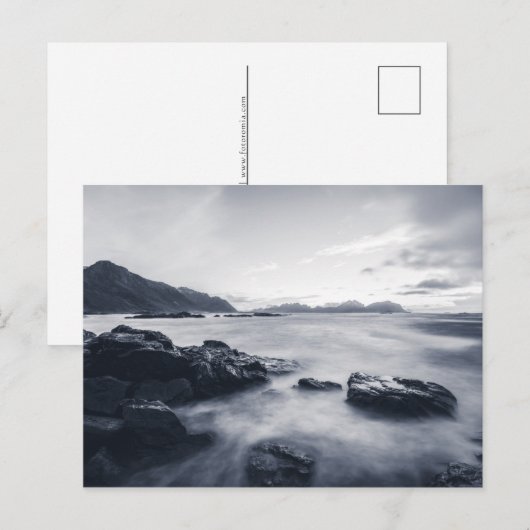 ノルウェーの海岸景観写真 シーズンポストカード (正面/裏面)