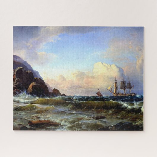 ノルウェーの海岸線 C.F. Sørensen 1868 ジグソーパズル (横)