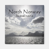 ノルウェーの海岸風景の写真 マグネット (正面)