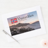 ノルウェーの海岸 長方形シール (封筒)