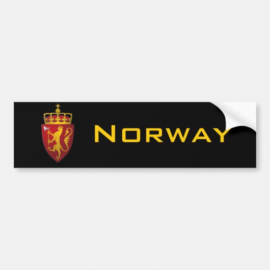 ノルウェーの紋章付き外衣 バンパーステッカー (正面)