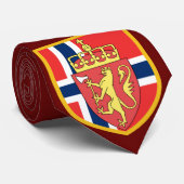 ノルウェーの美しい旗-コートの腕 ネクタイ (ロール)