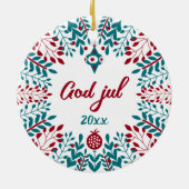 ノルウェーの聖降誕祭の挨拶 セラミックオーナメント (裏面)