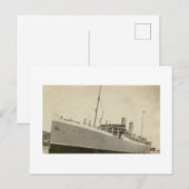 ノルウェーの船 アンティーク実写写真 ポストカード (正面/裏面)
