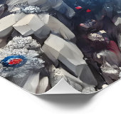 ノルウェーの色で壁のポスターデザイン ポスター (コーナー)