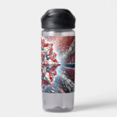 ノルウェーの色で水のボトルデザイン ウォーターボトル (背面)