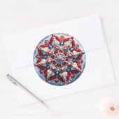 ノルウェーの色のシールデザイン ラウンドシール (封筒)