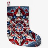 ノルウェーの色を使用したクリスマスストッキング スモールクリスマスストッキング (正面)