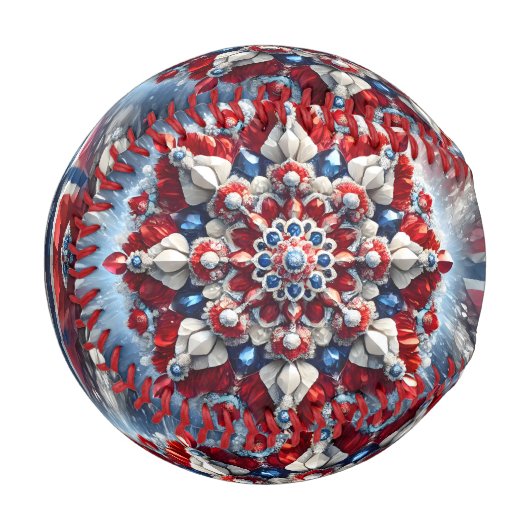 ノルウェーの色を持つ愛国野球 野球ボール (正面左)