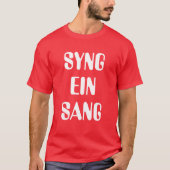 ノルウェーの赤で歌う Tシャツ (正面)