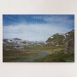 ノルウェーの遠隔山の景色 ジグソーパズル