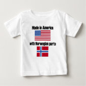 ノルウェーの部品が付いているアメリカで作られる ベビーTシャツ (正面)