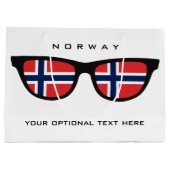 ノルウェーの陰カスタムな文字及び色のギフトバッグ ラージペーパーバッグ (裏面)