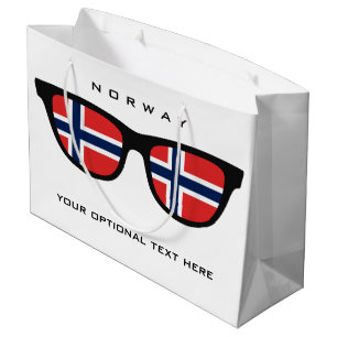 ノルウェーの陰カスタムな文字及び色のギフトバッグ ラージペーパーバッグ