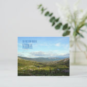 ノルウェーの風景の写真カードからの挨拶 ポストカード (スタンド正面)