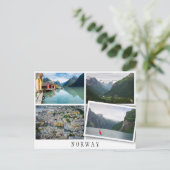 ノルウェーの風景は緩やかなイメージとコラージュ ポストカード (スタンド正面)