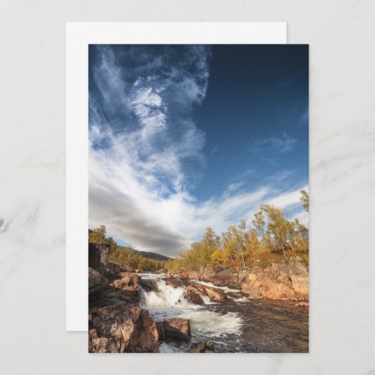 ノルウェーの風景フォトカード セーブザデート (正面/裏面)