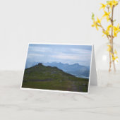 ノルウェーの風景空白のグリーティングカード カード (黄色い花)