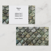 ノルウェーの魚スケールパターン石板屋根 名刺 (正面/裏面)