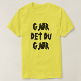 ノルウェーの黄色ですることをして下さい Tシャツ