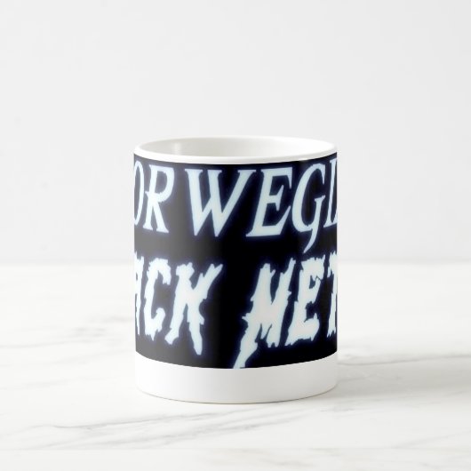 ノルウェーの黒い金属"マグ" コーヒーマグカップ (中央)