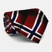 ノルウェーの黒くグランジな旗 ネクタイ (ロール)