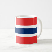ノルウェーの(ノルウェーの)旗 コーヒーマグカップ (正面右)