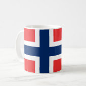ノルウェーの(ノルウェーの)旗 コーヒーマグカップ (正面左)