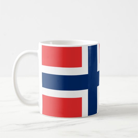 ノルウェーの(ノルウェーの)旗 コーヒーマグカップ (左)