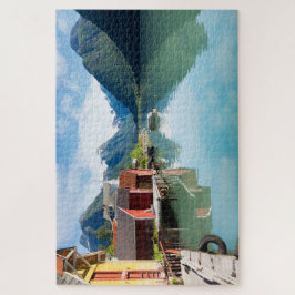 ノルウェーのFjaerlandsfjordのフィヨルドの景色 ジグソーパズル